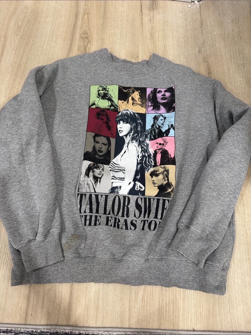 Taylor Swift Gray Graphic Pullover Sweatshirt The Eras Tour